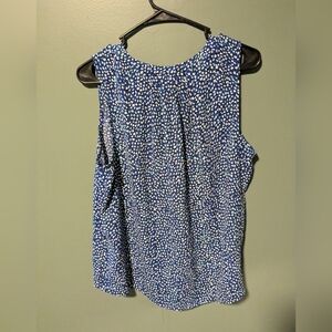 Apt. 9 Blue and White Sleeveless Blouse